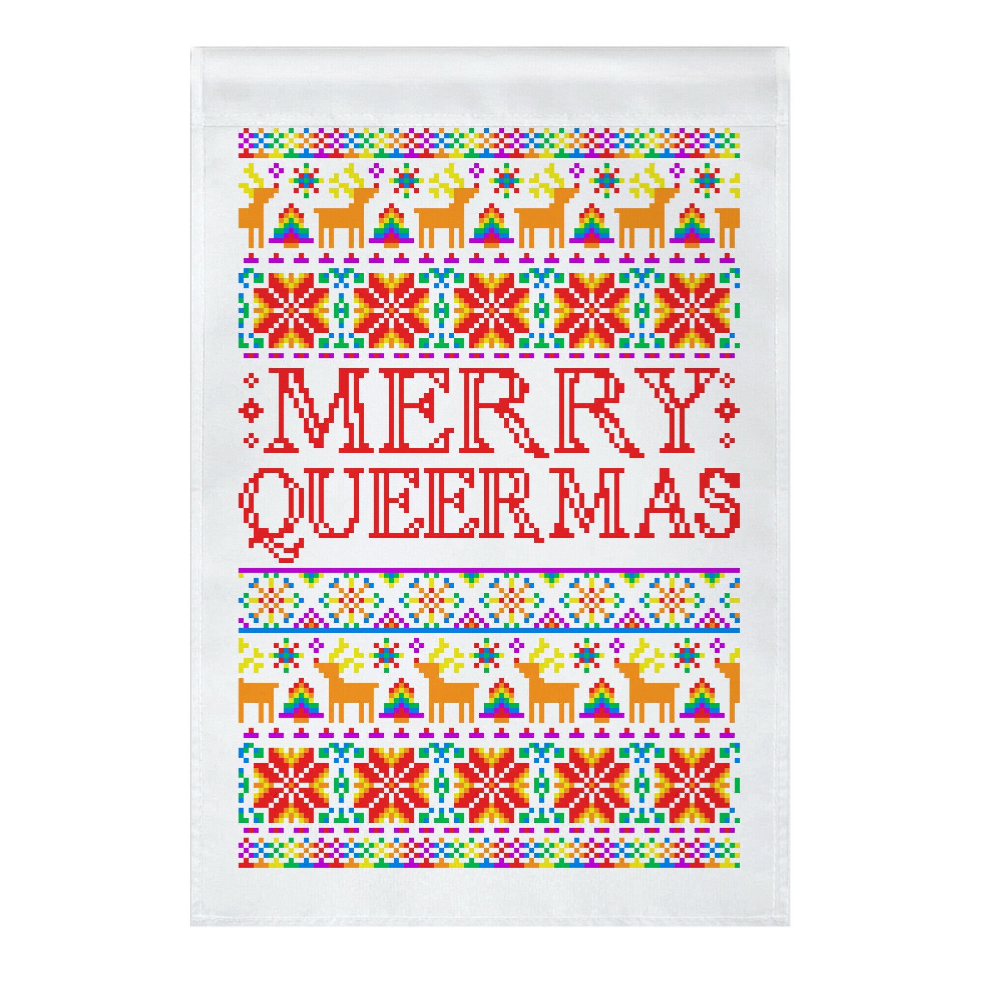Merry Queermas Gay Pride Christmas Sweater Garden Flag